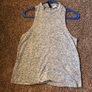 Gray high neck tank top!